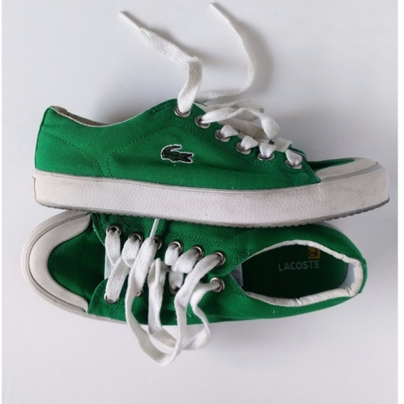 lacoste green shoes